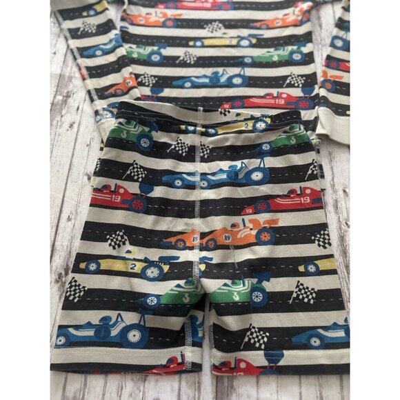 Hanna Andersson Race Car Pajamas Set Size 8 Shorts Long Sleeves Boys Kids - Picture 8 of 9